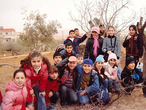 Gruppenbild von christlichen Kindern in Syrien.