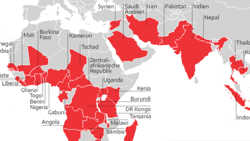 In diesen 44 Ländern leiden Menschen unter Hexenwahn (Stand: Juni 2023)