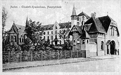 Historische Postkarte Krankenhaus