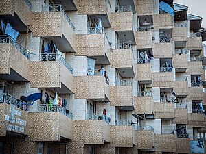 Ein Wohnblock in Nairobi (Kenia)