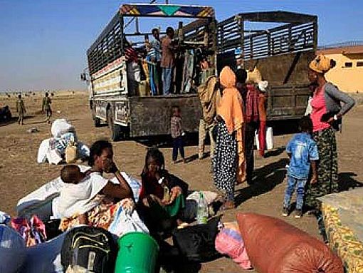 Januar 2021: Wegen des Bürgerkrieges fliehen Menschen aus der Tigrayregion in Äthiopien in den Sudan.