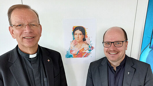 Die beiden deutschen missio-Präsidenten Monsignore Wolfgang Huber (München) und Pfarrer Dirk Bingener (Aachen).