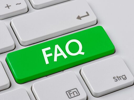 Tastatur mit Taste "FAQ"