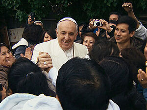 Szene mit Papst Franziskus in einer Dokumentation von Wim Wenders