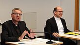 Pressekonferenz zur Eröffnung des Monats der Weltmission 2020 in Mainz: Bischof Peter Kohlgraf und missio-Präsident Pfarrer Dirk Bingener