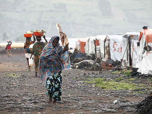 Kriegsflüchtlinge in Goma, Demokratische Republik Kongo.